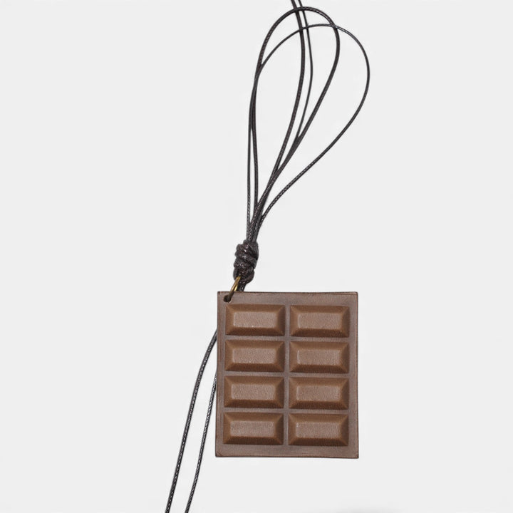 Chocolate SOOK - Ciondolo per borsa in pelle fatto a mano