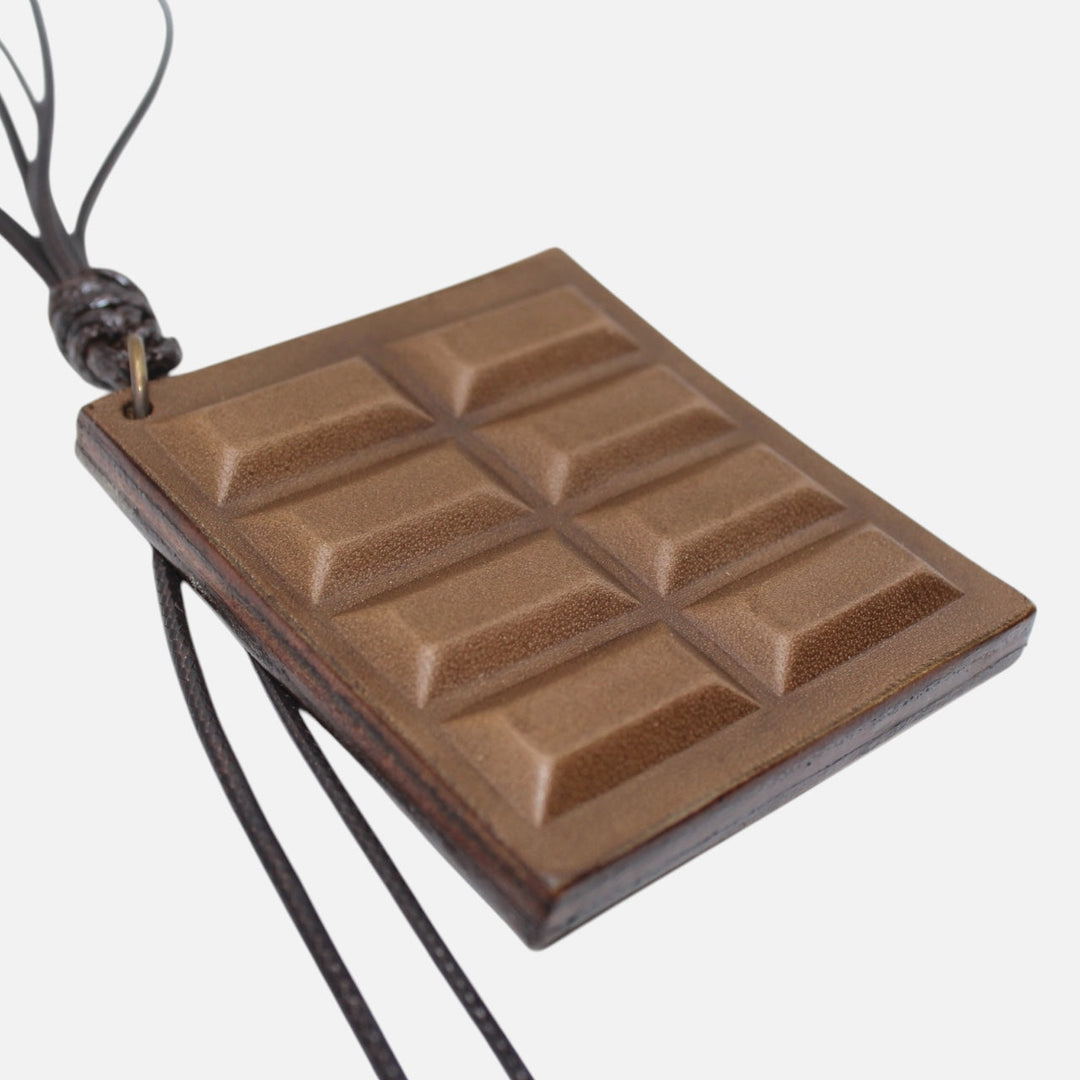 Chocolate SOOK - Ciondolo per borsa in pelle fatto a mano