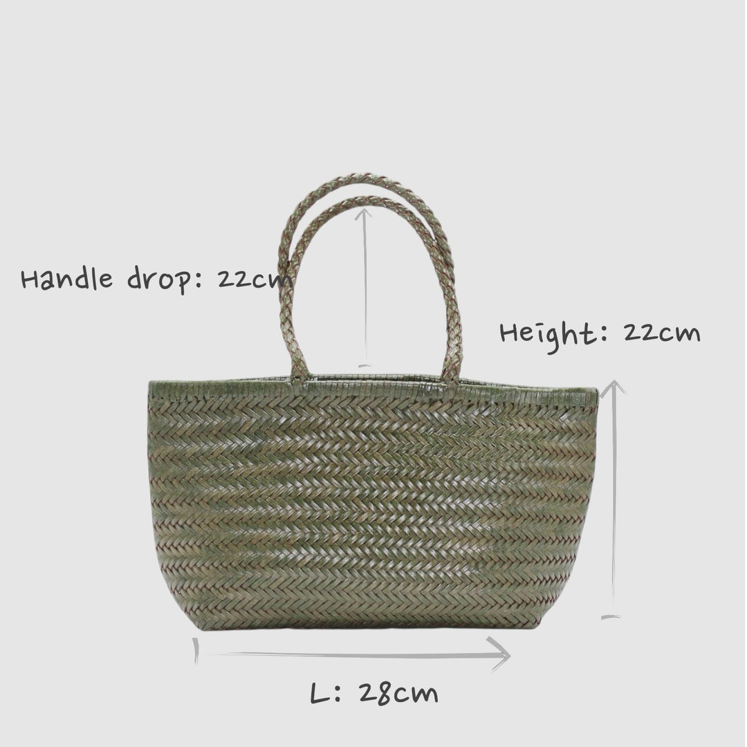 Lou SOOK - Borsa in pelle fatta a mano - verde