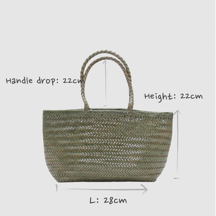 Lou SOOK - Borsa in pelle fatta a mano - verde