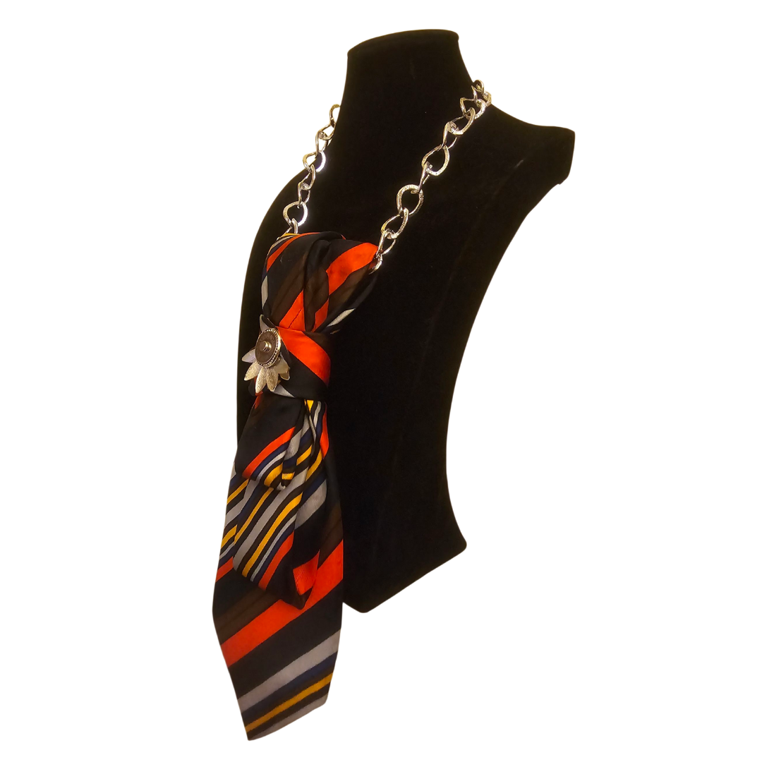 N.3 Cravatta Gioiello Stripes Fire