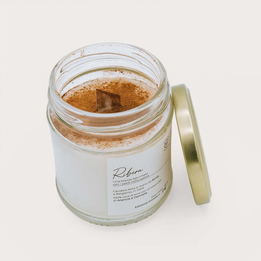 Eco Candela naturale in cera di soia