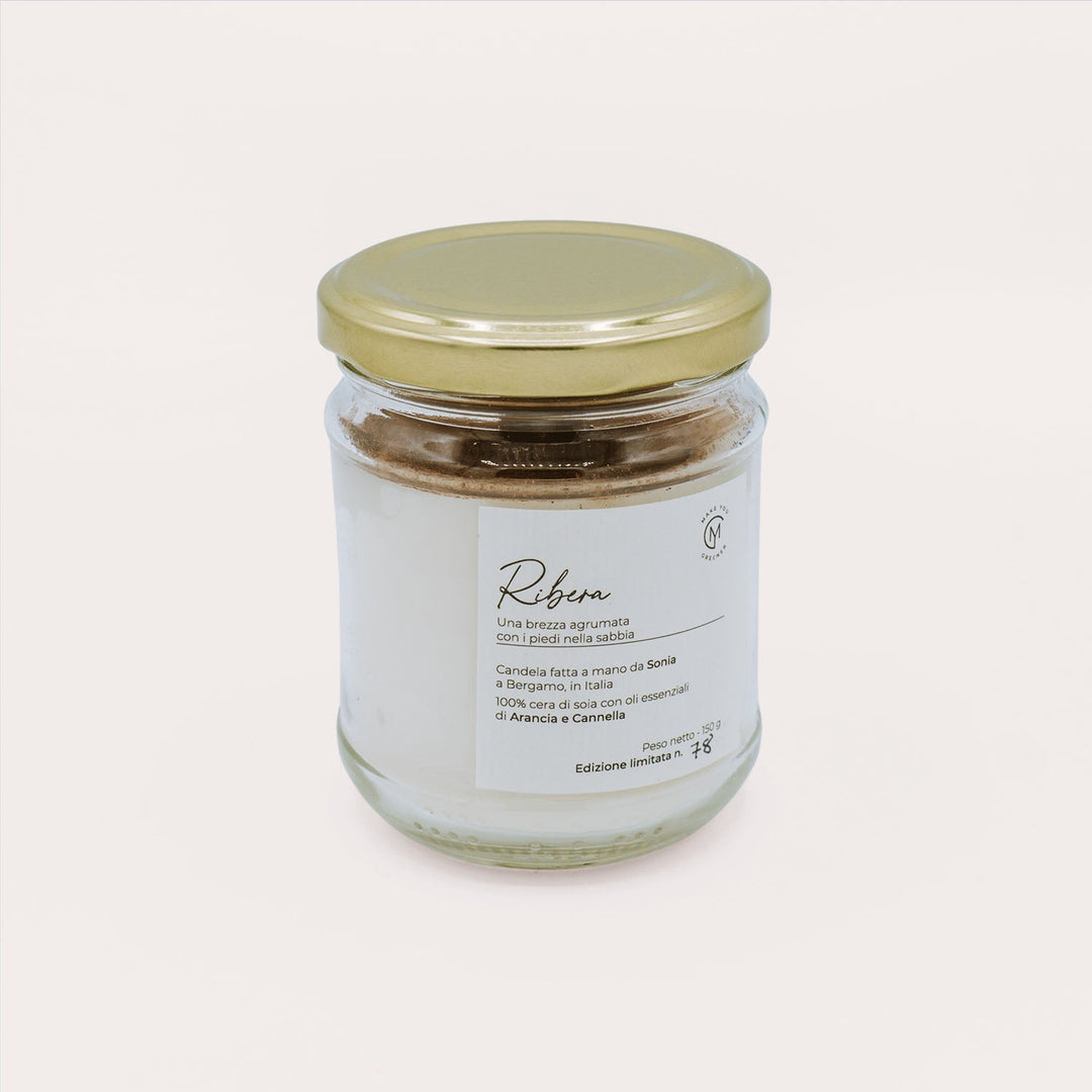 Eco Candela naturale in cera di soia