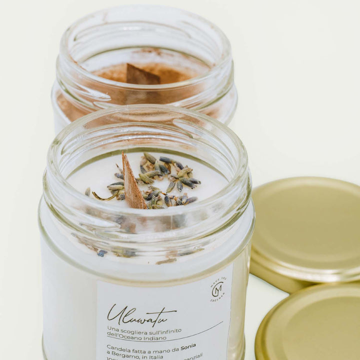 Eco Candela naturale in cera di soia