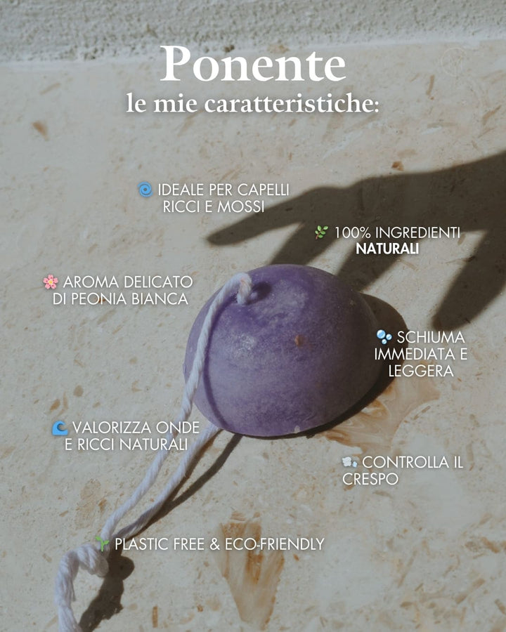 Shampoo solido per capelli ricci e mossi Ponente