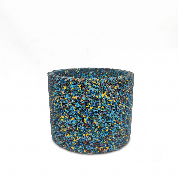 Vaso cilindrico in gomma riciclata da pneumatici