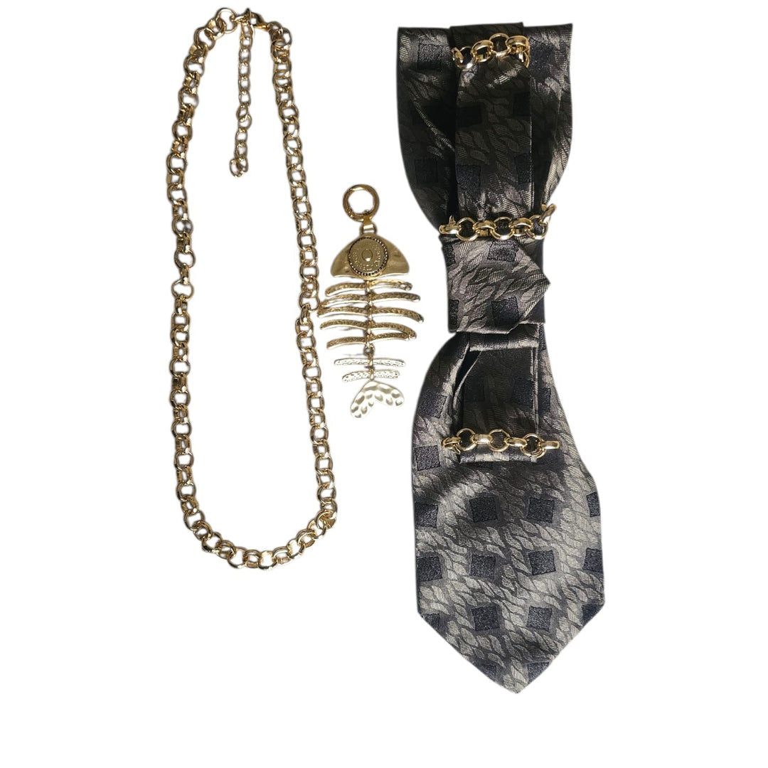 N.6 Cravatta Gioiello Mystic Fish Gold