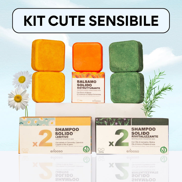 Kit cute sensibile - Shampoo Solido e Balsamo
