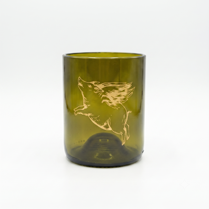 When Pigs Fly – set di 4 bicchieri in vetro recuperato da 250 ml