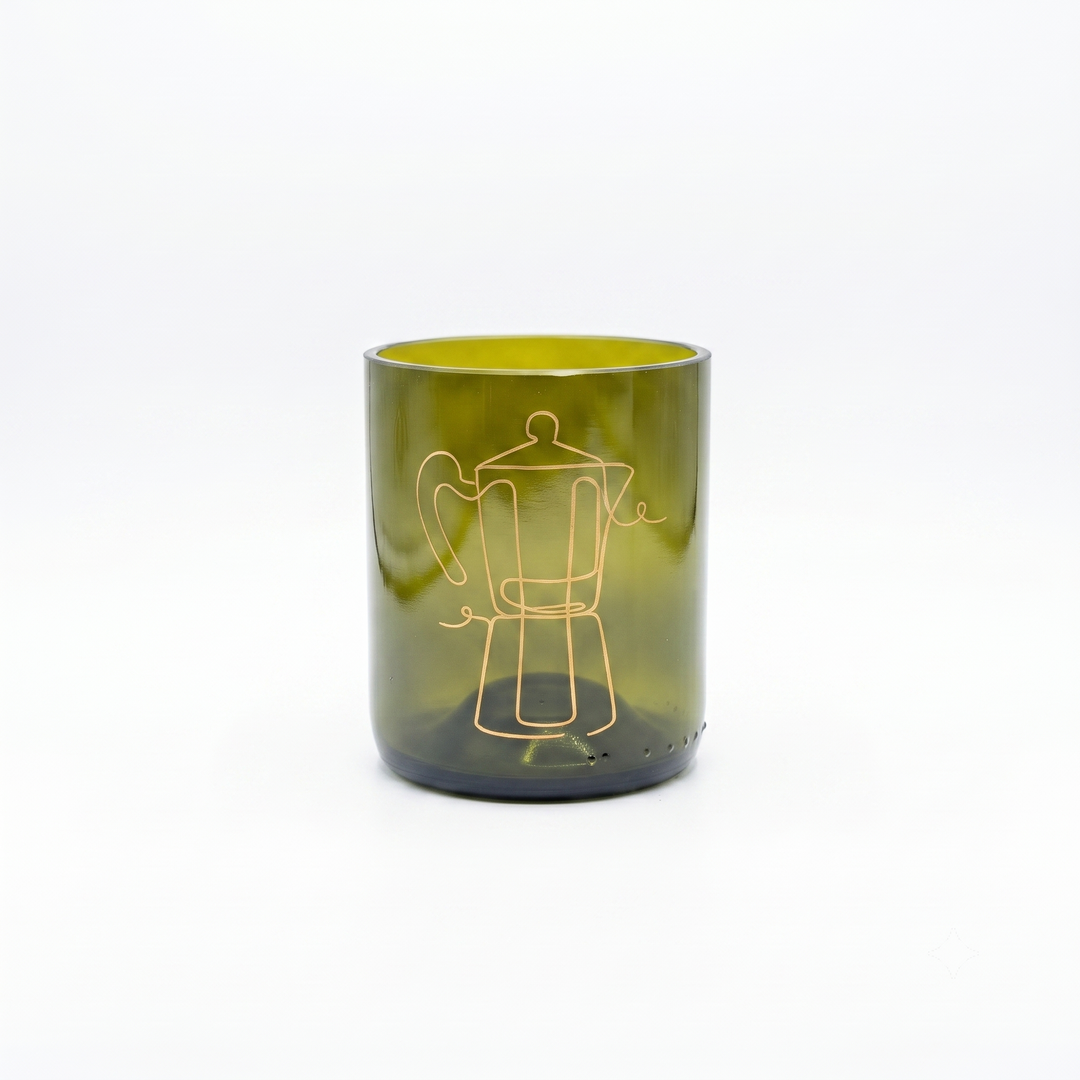 Moka – set di 4 bicchieri in vetro recuperato da 250 ml