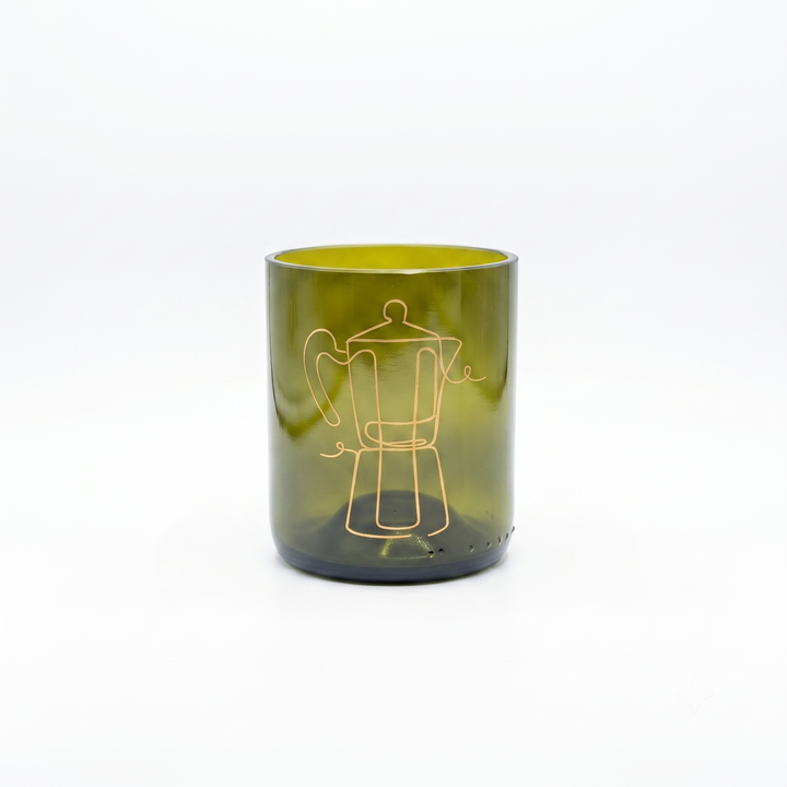 Moka – set di 4 bicchieri in vetro recuperato da 250 ml