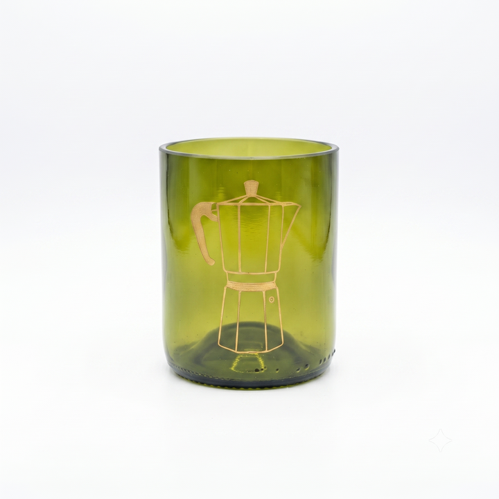 Moka – set di 4 bicchieri in vetro recuperato da 250 ml