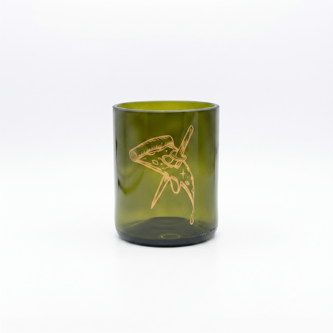 Pizza! – set di 4 bicchieri in vetro recuperato da 250 ml