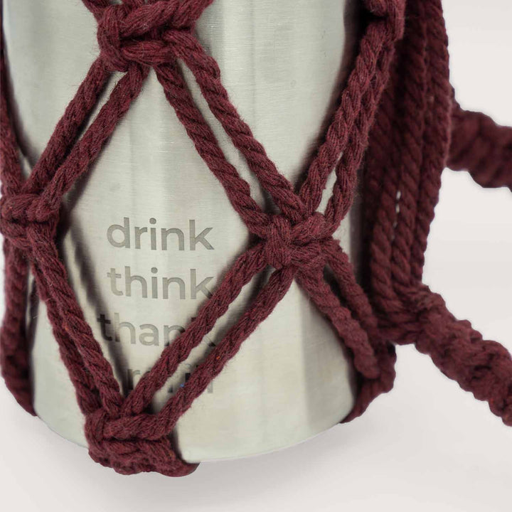 Porta borraccia macramé fatto a mano