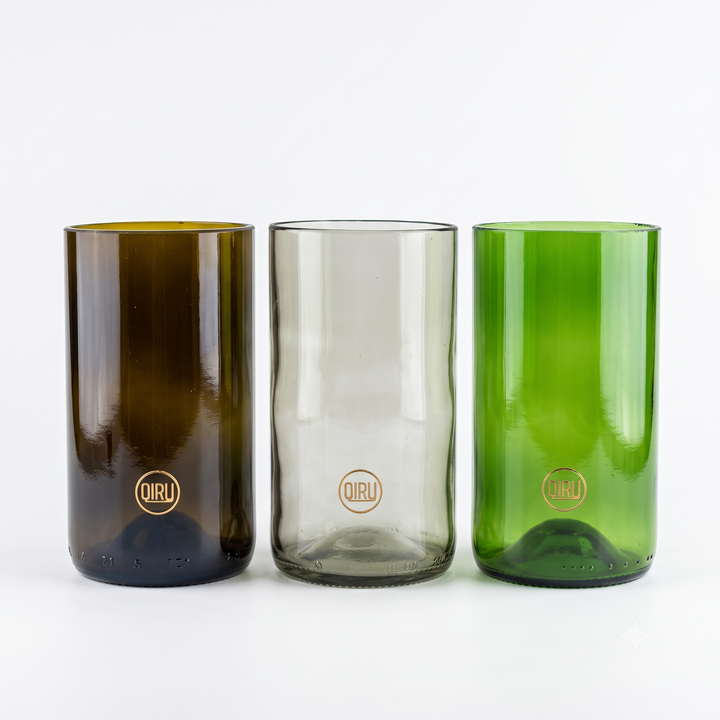 MIX – set di 3 bicchieri in vetro recuperato da 350 ml