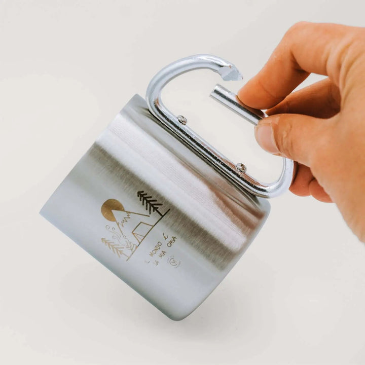 Tazza con moschettone in acciaio inossidabile
