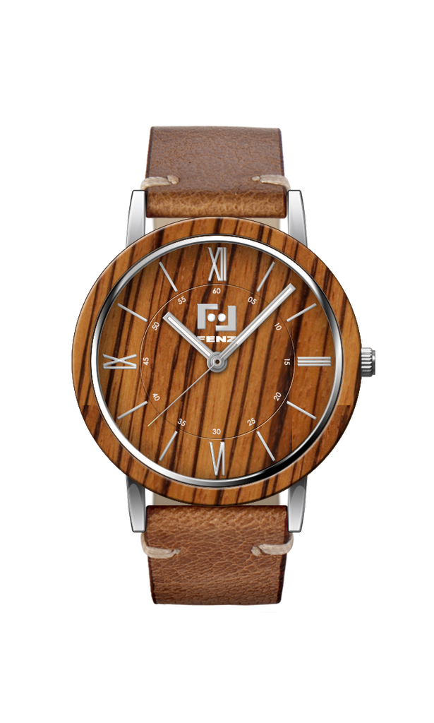 orologio in legno zebrano
