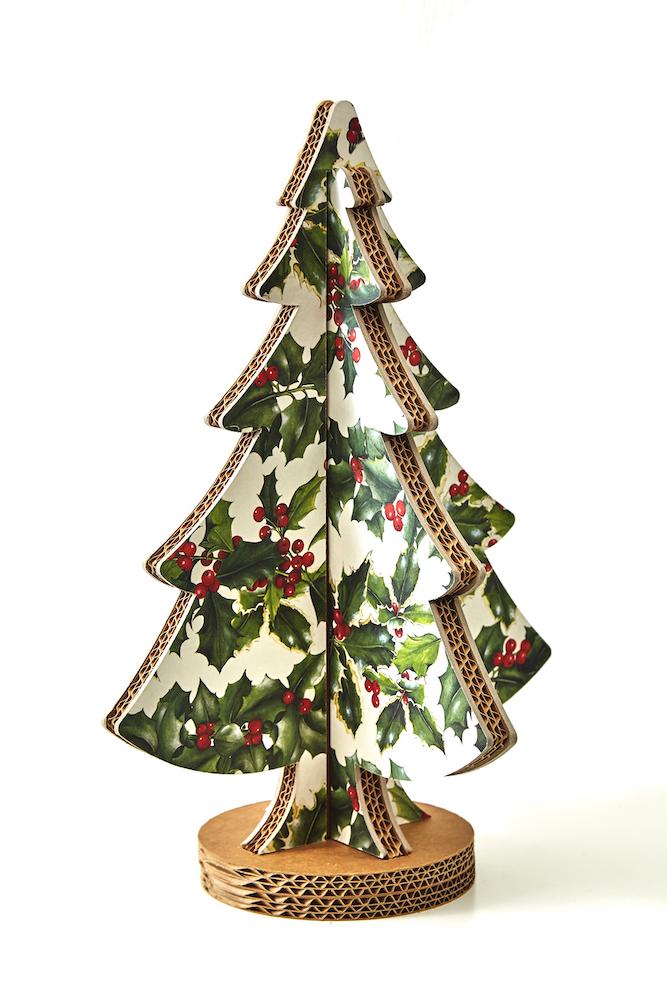 Albero di Natale ad incastro fantasia 5 H 45cm