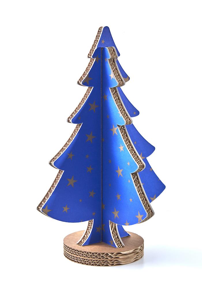 Albero di Natale ad incastro fantasia 6 H 45cm