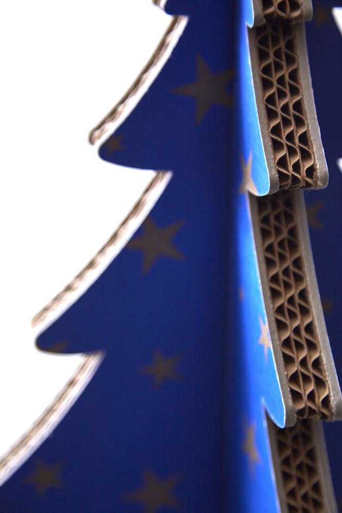 Albero di Natale ad incastro fantasia 6 H 45cm