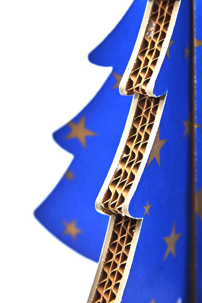 Albero di Natale ad incastro fantasia 6 H 45cm