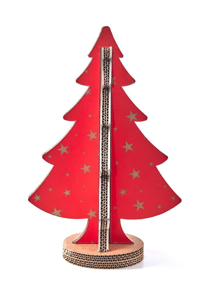 Albero di Natale ad incastro fantasia 7 H 45cm