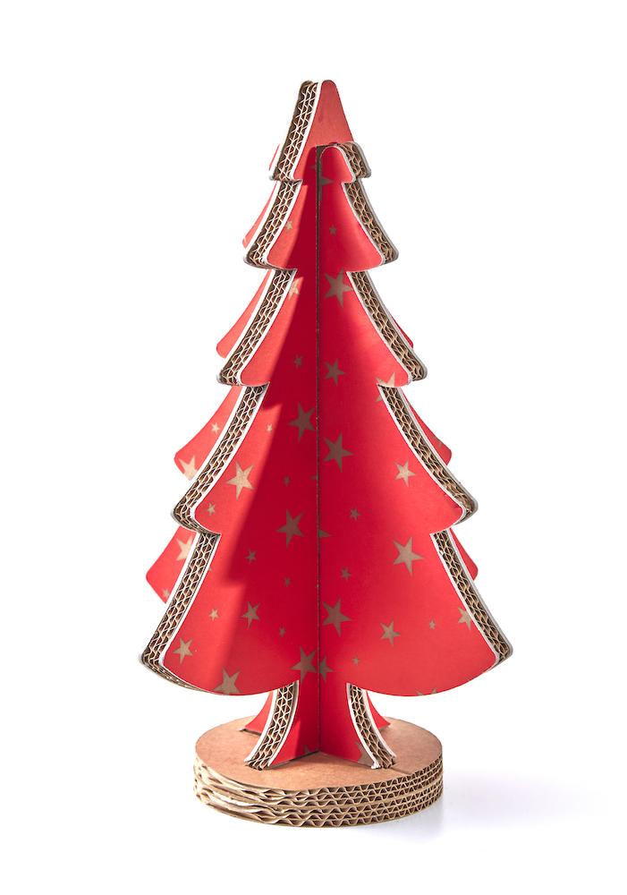 Albero di Natale ad incastro fantasia 7 H 45cm