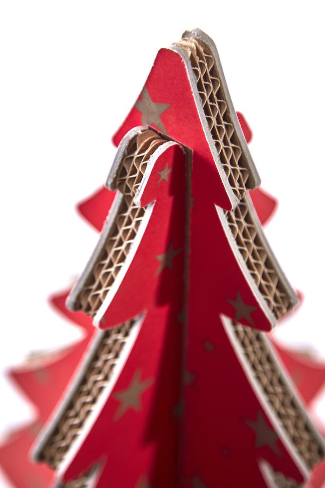 Albero di Natale ad incastro fantasia 7 H 45cm