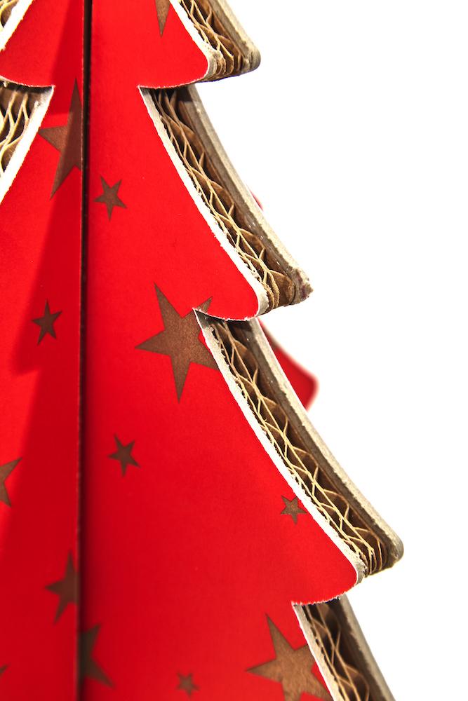 Albero di Natale ad incastro fantasia 7 H 45cm