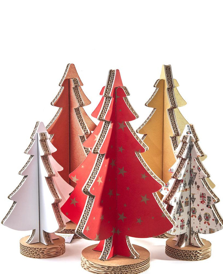 Albero di Natale ad incastro fantasia 7 H 45cm