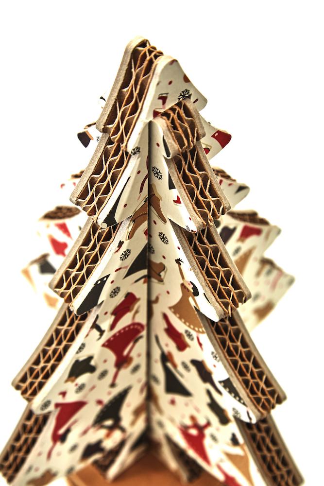 Albero di Natale ad incastro fantasia 9 H 45cm