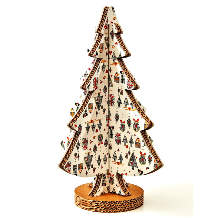 Albero di Natale ad incastro fantasia 10 H 45cm