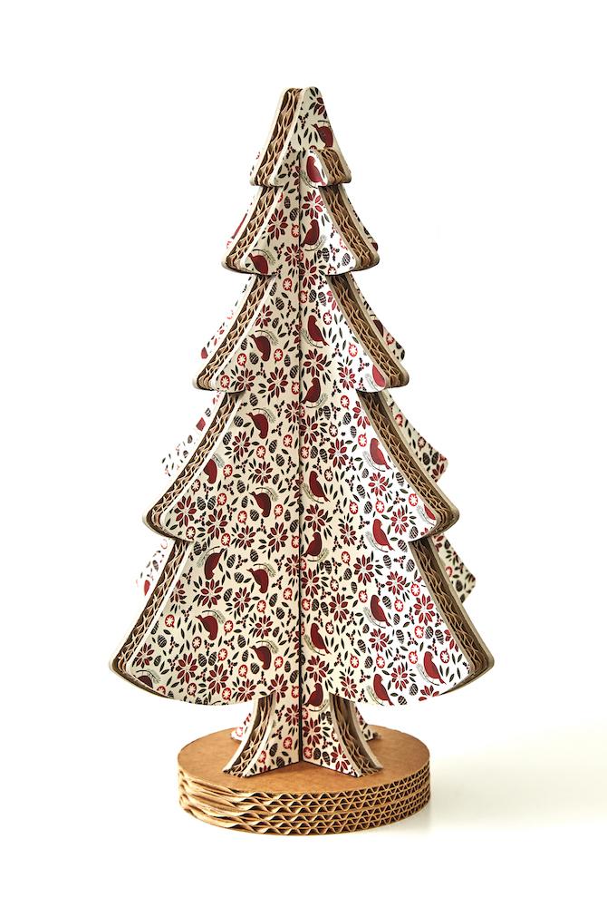 Albero di Natale ad incastro fantasia 11 H 45cm