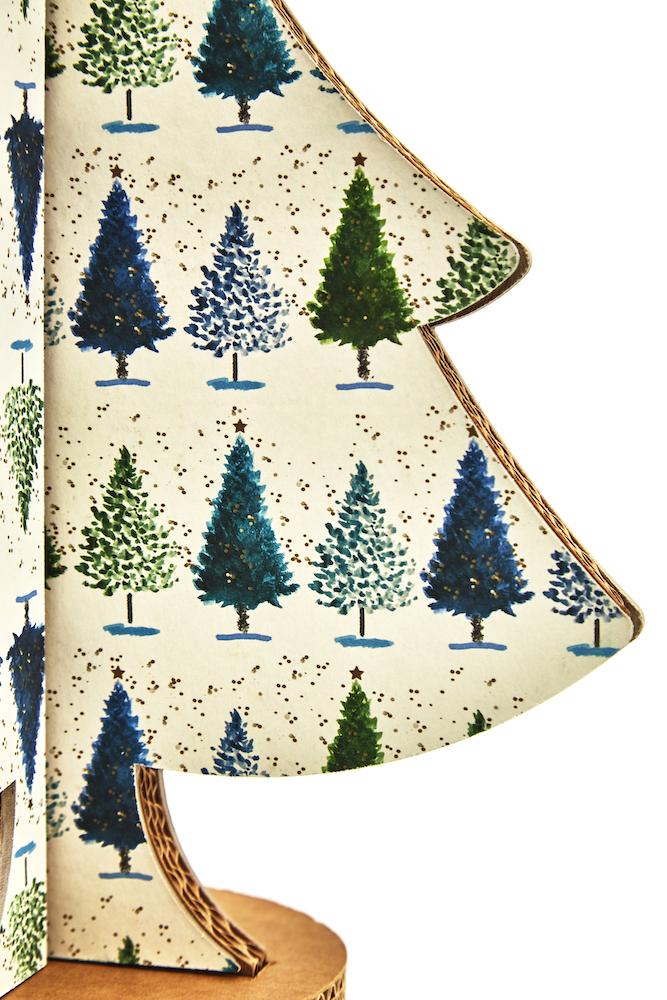 Albero di Natale ad incastro fantasia 14 H 45cm