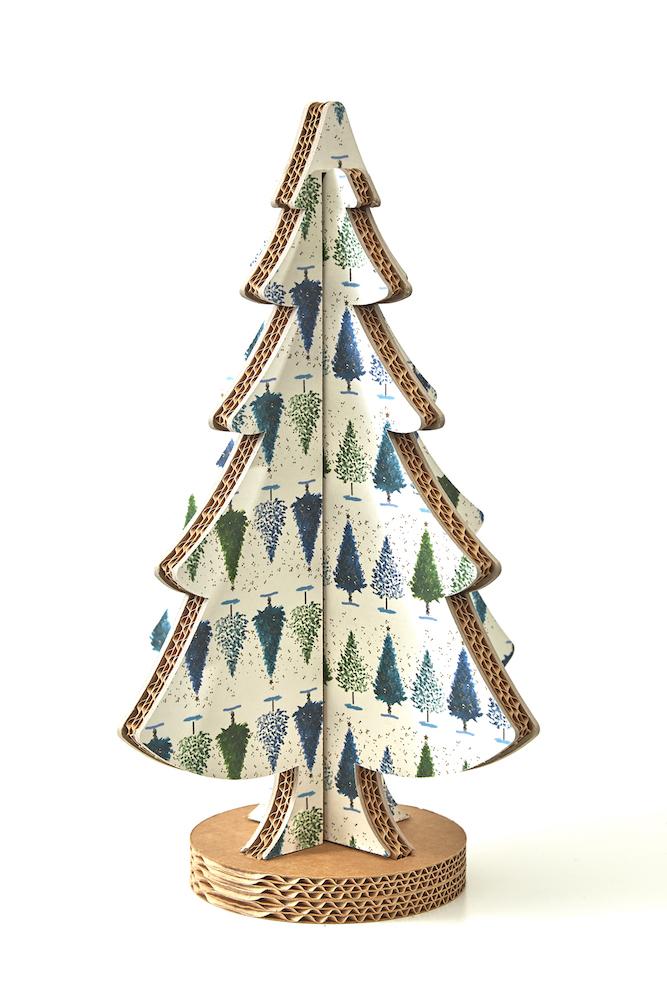 Albero di Natale ad incastro fantasia 14 H 45cm