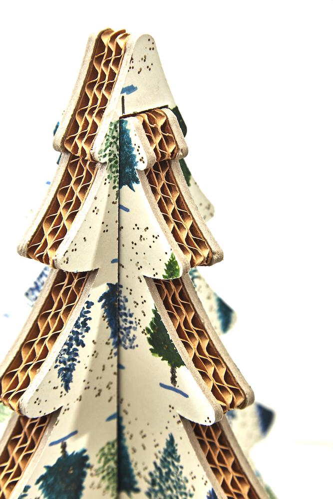 Albero di Natale ad incastro fantasia 14 H 45cm