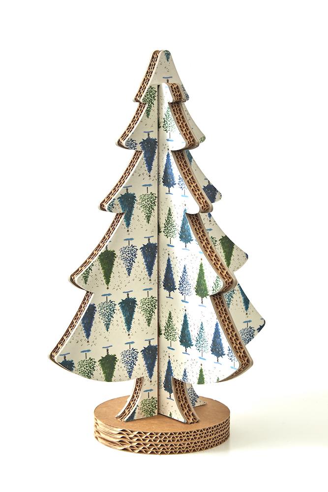 Albero di Natale ad incastro fantasia 14 H 45cm