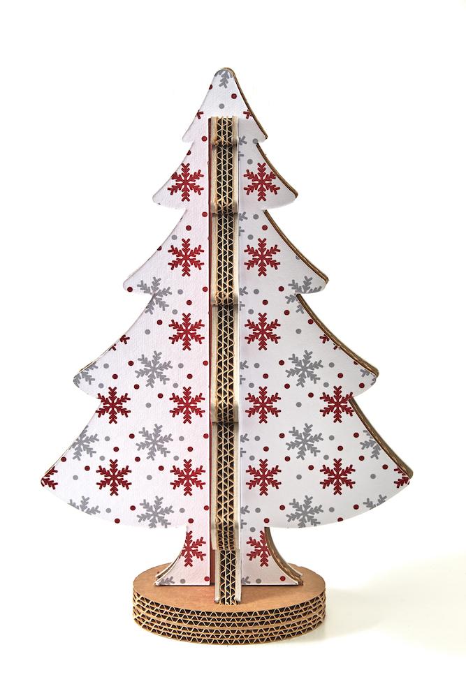 Albero di Natale ad incastro fantasia 16 H 45cm