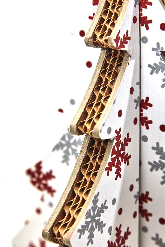 Albero di Natale ad incastro fantasia 16 H 45cm