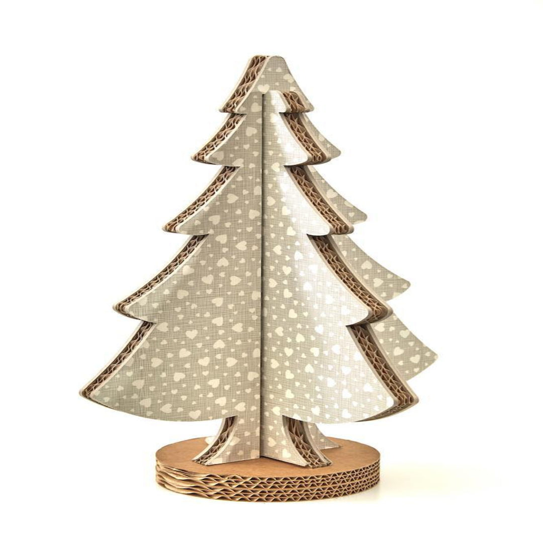 Albero di Natale ad incastro fantasia 13 H 45cm