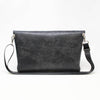 FLAP BG similpelle effetto vintage colore nero con chiusura in cintura nera BACK