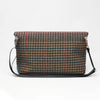 FLAP BG tweed marrone-verde-rosso con chiusura in cintura rossa BACK