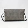 FLAP BG tweed scozzese bianco-nero con chiusura in cintura rossa BACK