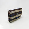 FLAP MD tartan beige-marrone-azzurro con chiusura in cintura azzurra LAT
