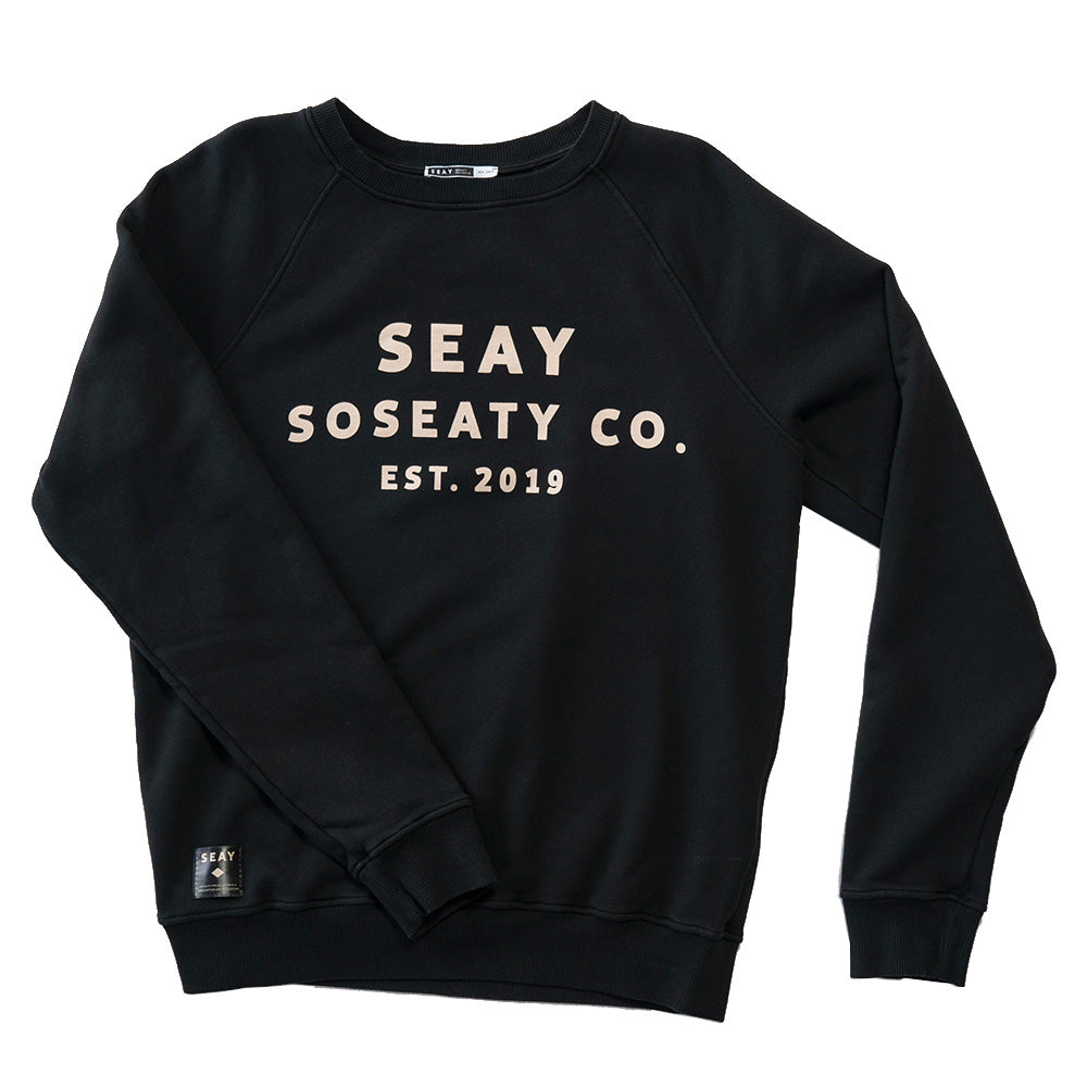men sweatshirt black organic cotton