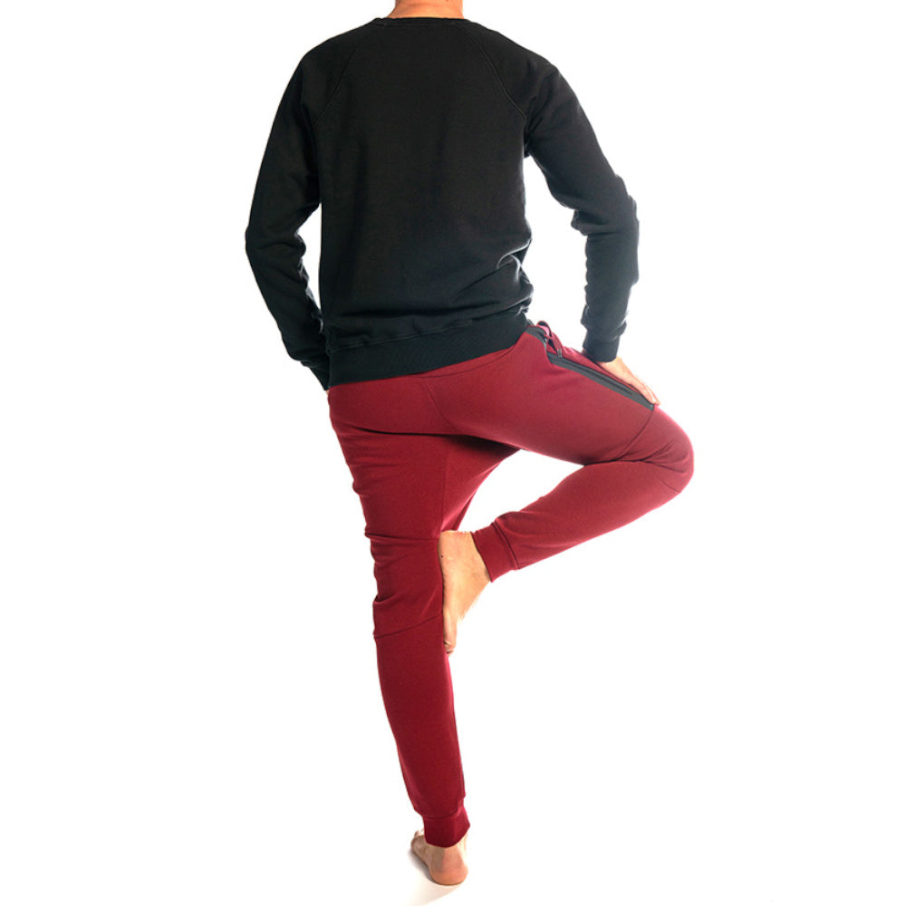 men sweatshirt black organic cotton