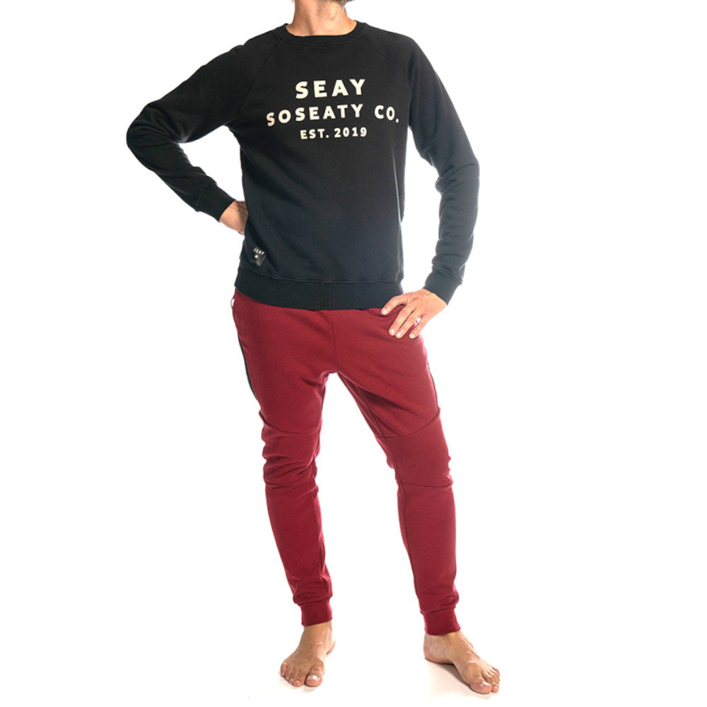 men sweatshirt black organic cotton