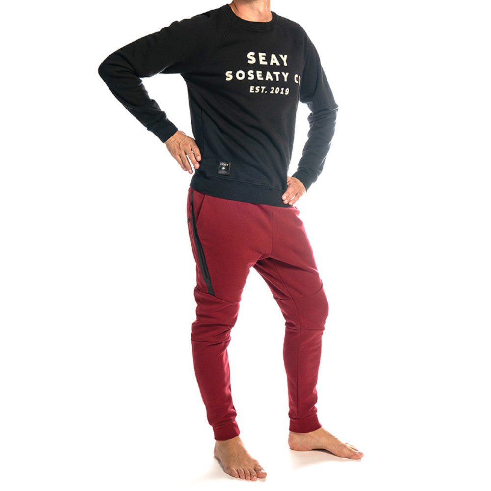 men sweatshirt black organic cotton