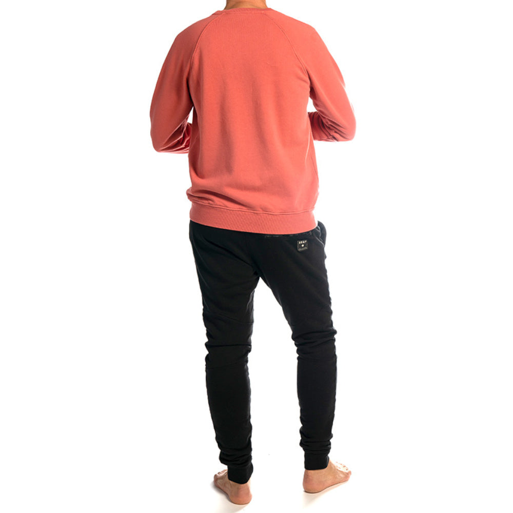 men sweatshirt coral organic cotton