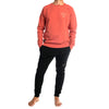 men sweatshirt coral organic cotton